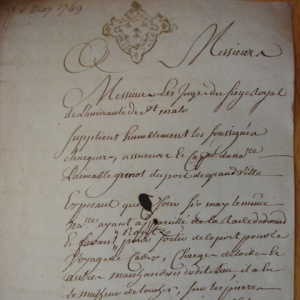 Lecture d'un document d'archive du XVIIIe siècle