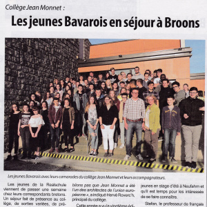 Les jeunes Bavarois en séjour à Broons