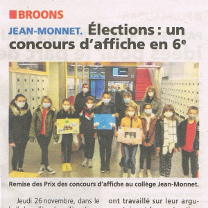 Elections : un concours d'affiche en 6e